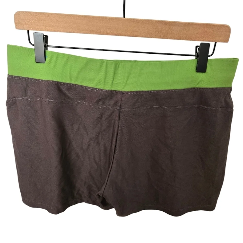 Nike Women's Gray and Green Shorts Size Large Euc